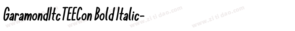 GaramondItcTEECon Bold Italic字体转换